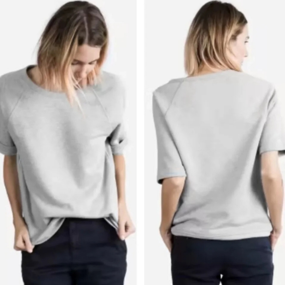 Everlane Grey Shortsleeved Sweatshirt - Picture 2 of 7